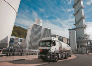 camion de transport dans une usine Messer